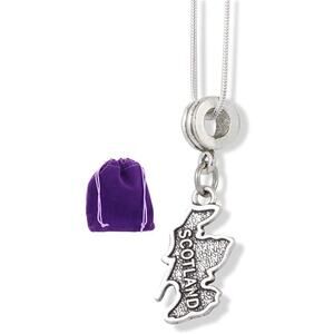 Scotland Necklace - Scottish Country Map Charm Scot Pendant Jewelry